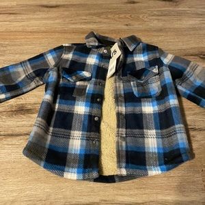 NWT Eddie Bauer Sherpa fleece-lined 4/5 shirt